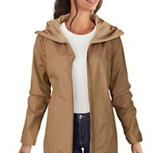 Cole Haan packable Raincoat in Brown - Picture 3 of 10
